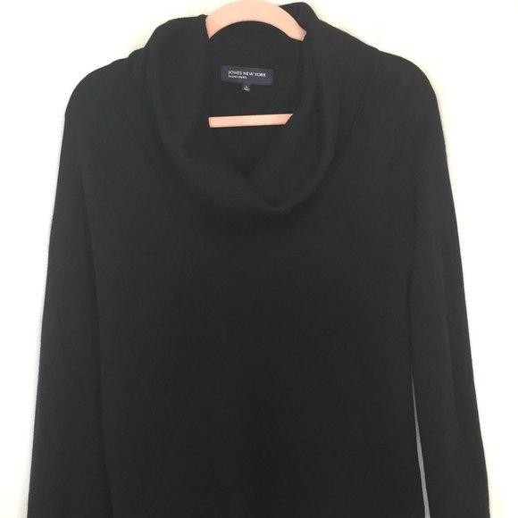 Jones New York Signature Small Cowl Neck Long Sleeve Sweater Viscose Stretch - Picture 7 of 9